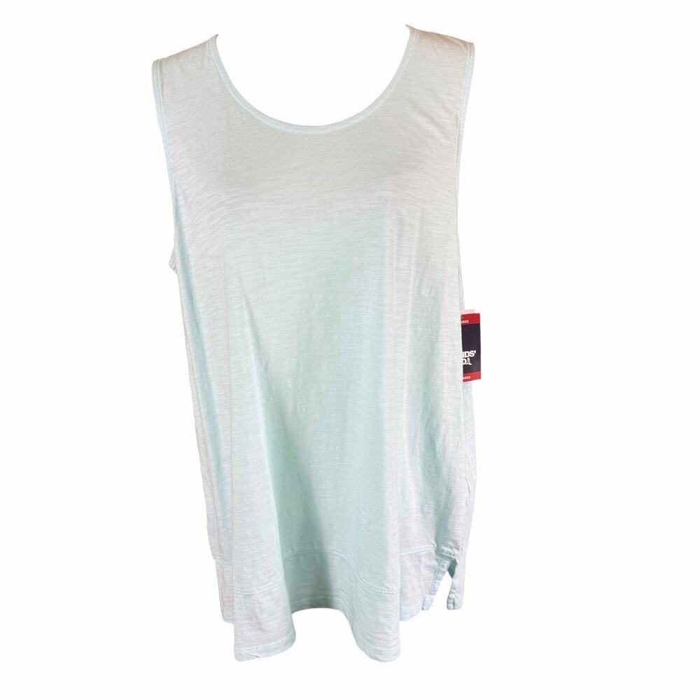 Lands End Women's Tank Top XL Mint Green Casual Lightweight Colorful Coastal NWT
